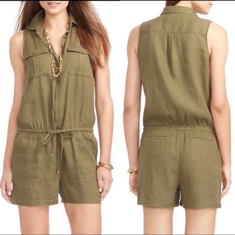Lauren by Ralph Lauren army green romper